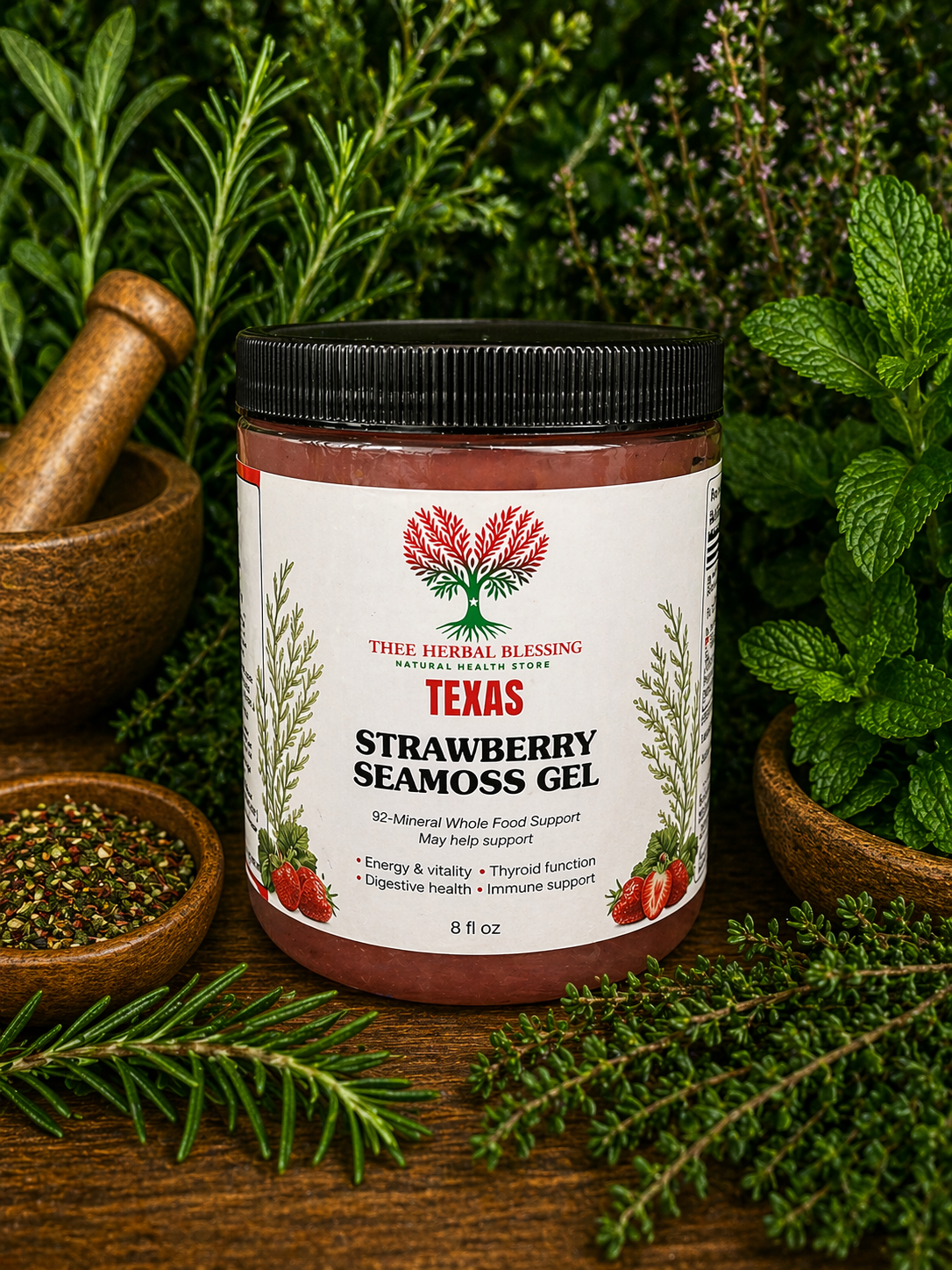 Strawberry Seamoss 8 oz